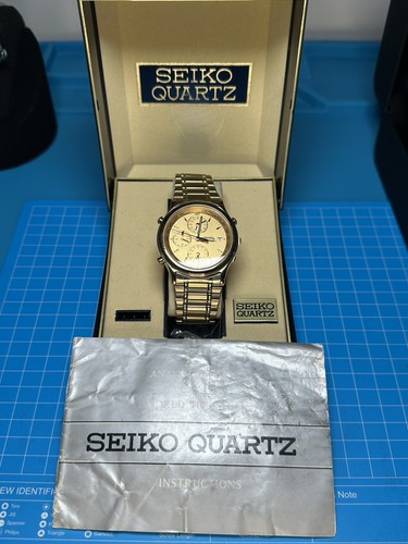 Vintage seiko 5t52 6a28 - vintage, world