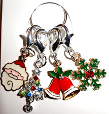 Stitch Markers for Knitting Crochet choice of Angel or Christmas Designs