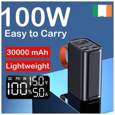 100W Power Bank 30000mAh Fast Charging PD USB C for Laptop iPhone Samsung iPad