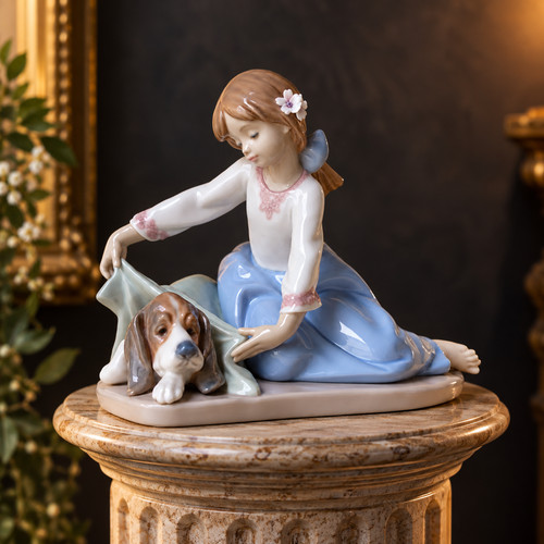 Lladro 5688 dog best - lladro, friend