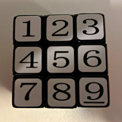 3x3x3 sudoku cube black - 3x3x3, used