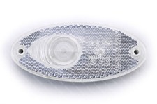HELLA White Front Marker & Reflector Light/lamp LENS OVAL ACE caravan Jubilee