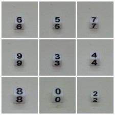 100 x 6mm White Black Single