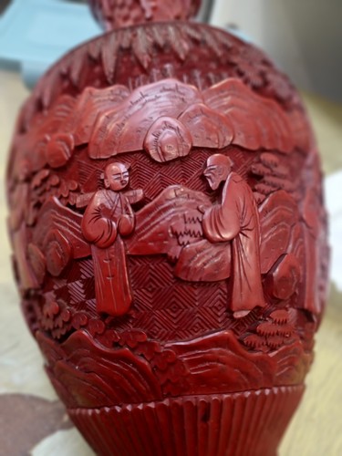 Antique chinese cinnabar - antique,