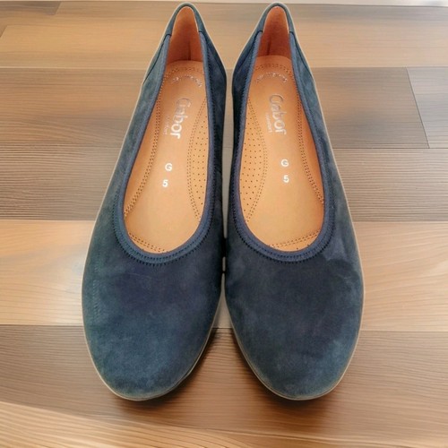 Gabor size navy - 5, suede