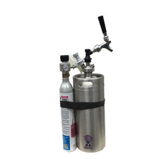 Mini Keg Beer Growler 4L Steel spear tap Soda Stream regulator ball lock