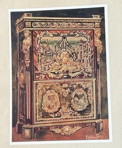Ornate secretaire print - secretaire,