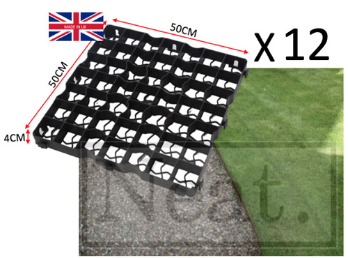 Gravel grass grid paver - gravel/grass,
