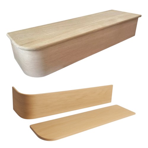 Solid oak left hand - oak, bullnose