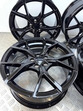 17" Set of 4 VW Golf R Estoril Style Alloy Wheels in  Glos Black MK5 MK6 MK7MK8 
