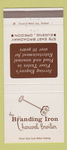 Matchbook cover branding - -,