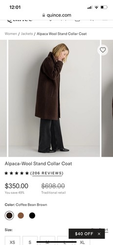 Quince womens alpaca - alpaca, coat