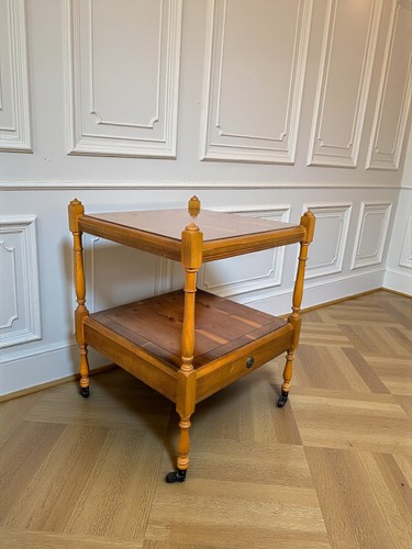 Antique style yew lamp - an,