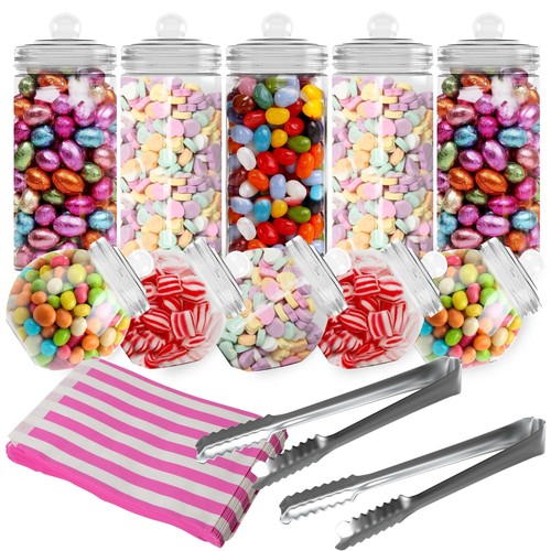 Retro plastic sweet - sweet, jars