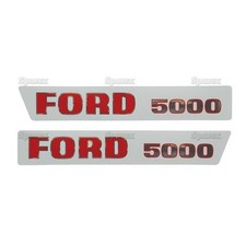 Hood Decal Set for Ford 5000 1965-1968 Tractor - UK Made Vinyl Transfers Kit