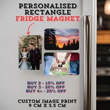 Personalised Fridge Magnet – Custom Photo, Logo & Text | Glossy Rectangle Gift