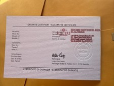 Open A. Lange & Söhne Watch Warranty Certificate Card Vintage Stamped