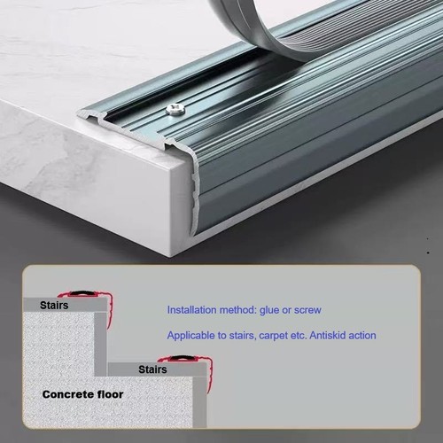 Aluminium stair nosing - aluminium,
