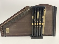 VINTAGE RARE C. F. Zimmermann Autoharp W/ 5 Chord Bars 28 Strings