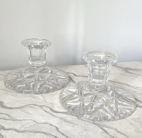 Pair vintage cut - pair, crystal
