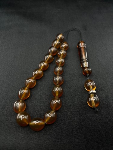 Rare blue amber komboloi - blue,