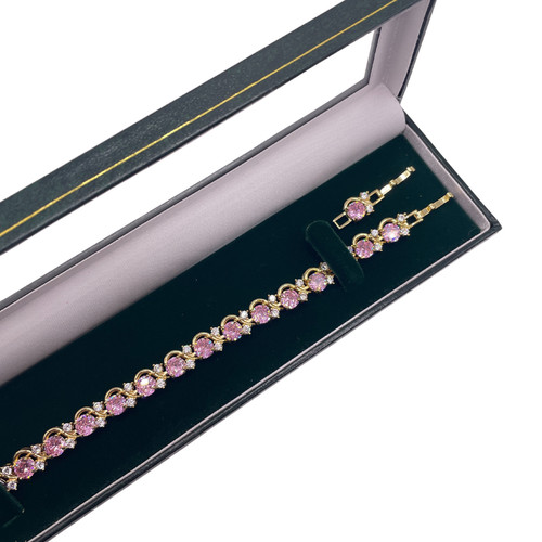 Yellow gold finish - , pink