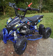 50cc Petrol Kids Mini Quad Bike BLUE Quad ATV Off Road 2 Stroke