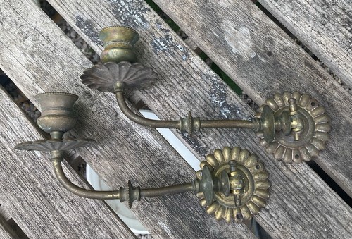 Pair antique brass - pair,