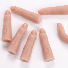  Bendable Fake Practice Finger Model for Nails to with False Tips