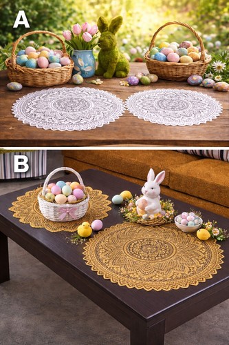 Single doily doilie table - single,
