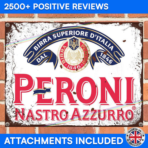Peroni metal beer sign pub - beer,