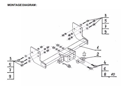Flange neck tow bar for - tow,
