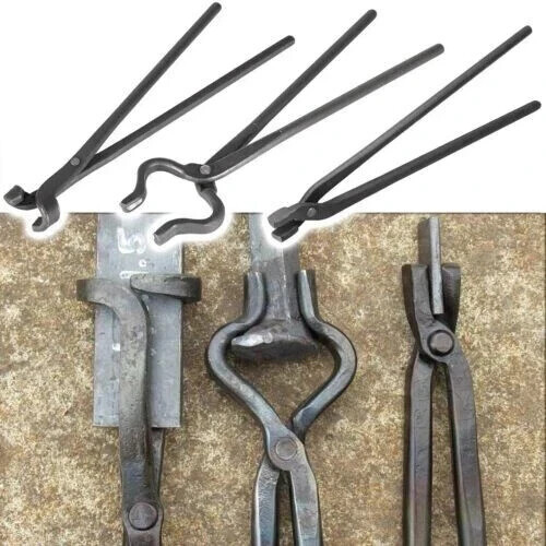 Iron antique tongs tools - tongs,