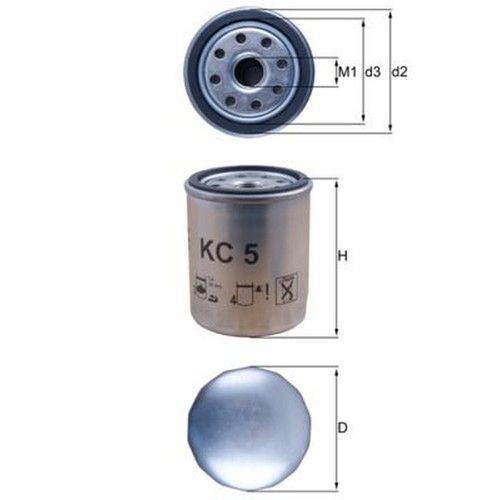 Mahle fuel filter kc5 - fuel,