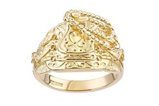 9ct Yellow Gold Saddle Ring Weight 6.5gr by Citerna