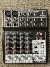 Behringer Xenyx 802 8-Input 2-Bus Mixer with power supply cord tested