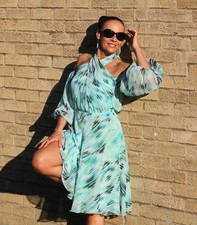 Chiffon turquoise summer