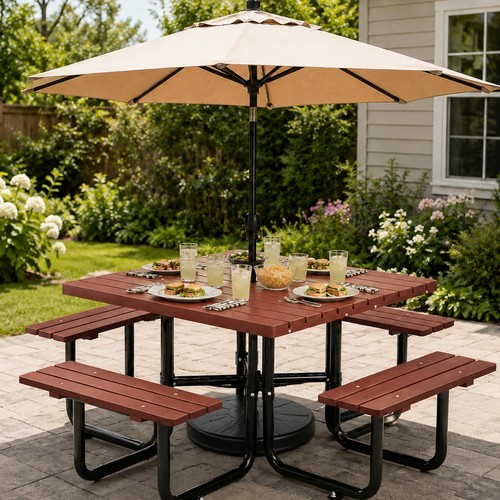 Square picnic table - square,