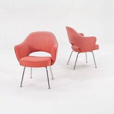 2007 Eero Saarinen Knoll Red Fabric Executive Dining Side Arm Chairs 10x Avail