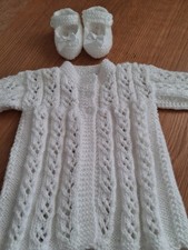 Hand-knitted Matinee Coat And