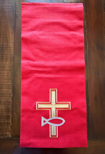 Red liturgical pulpit - liturgical, scarf