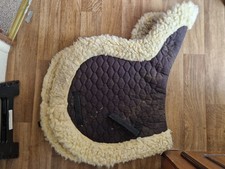 Large/Full Black/White Wool Numnah