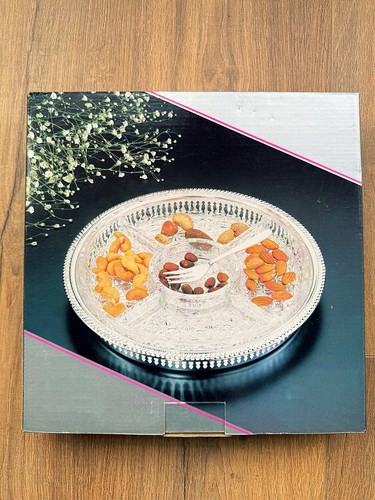 Silver plated relish tray pmc - tray,