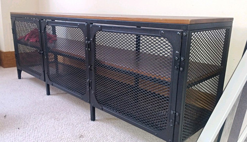 Industrial black metal mesh - industrial,
