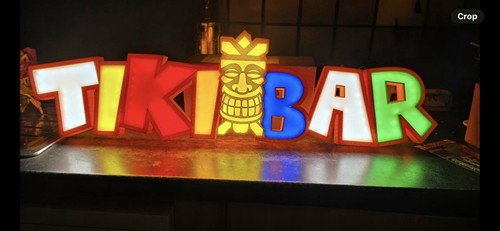 Tiki bar sign mancave home - mancave,
