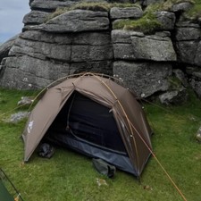 Night Cat Double Skin Easy Set Up Dome 2 Man Berth Camping Festival Family Tent