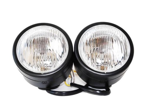 Black twin headlight - black,