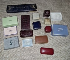 Collection Antique & Vintage Jewellery Display Boxes including Hennell - Bundle