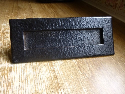Wrought iron black letter box - iron,
