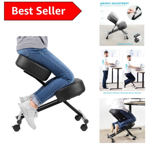 Ergonomic kneeling chair with - ergonomic,